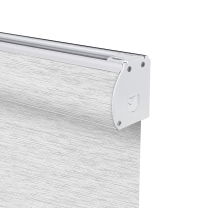 Sulugood Blckout Hand-Held Cassette Valance Roller Shades close-up view of sleek design and hooded feature.