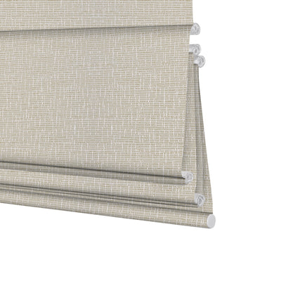 Sulugood Cordless No Drill Top Down Bottom up Roman Shades in light fabric texture.