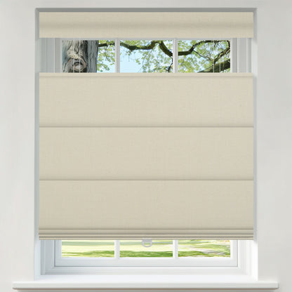 Sulugood Cordless Top-Down Bottom-Up Linen  Roman Shades