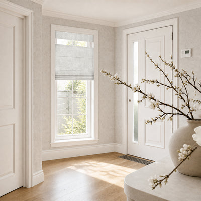 Sulugood No Drill Cordless Top Down Bottom Up Inkstrata Blackout Roman Shades