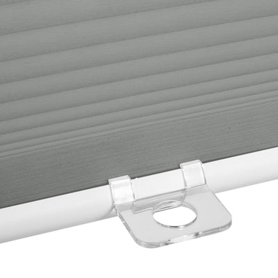 Sulugood No Drill Solid Color Blackout Fabrics Top-Down Bottom-Up Cellular Shade close-up of hardware detail.