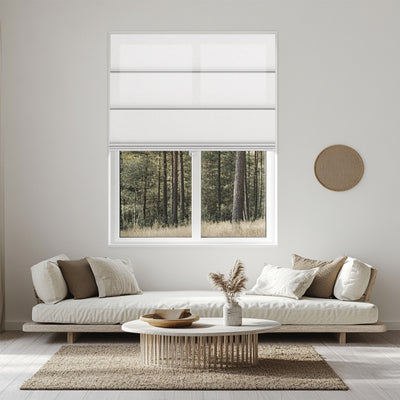 Sulugood Classic Cordless 70% Light Filtering Fabrics Roman Shades