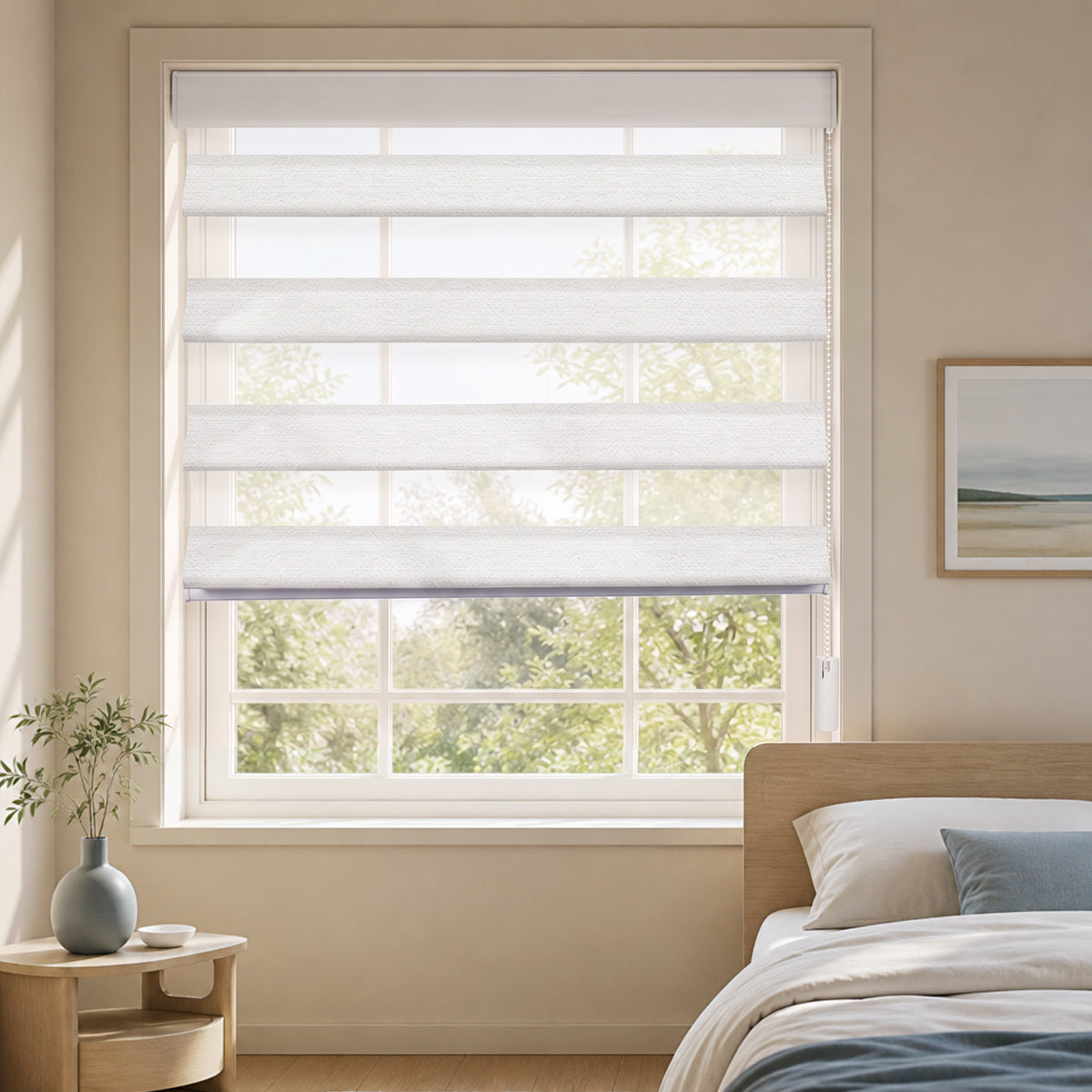Sulugood Custom Butterfly Window Shades with Adjustable Light Control