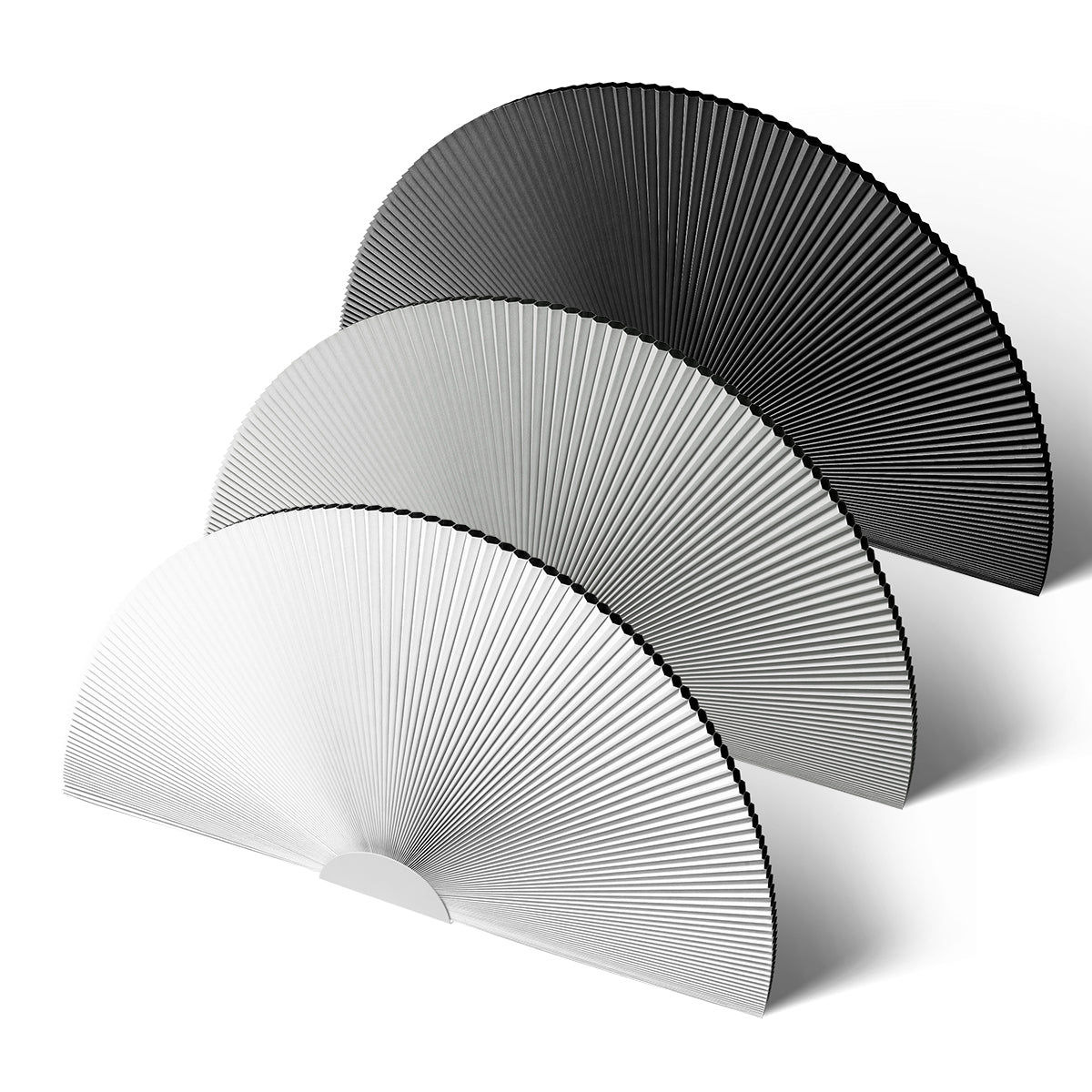 Sulugood New No Drill Arch Half Circle Cordless Cellular Shades