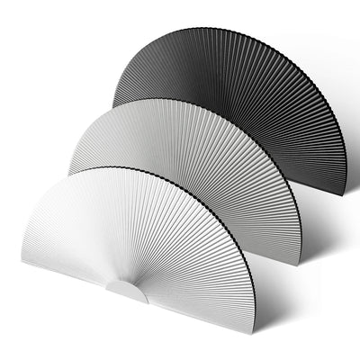 Sulugood New No Drill Arch Half Circle Cordless Cellular Shades in black, gray, and white colors.