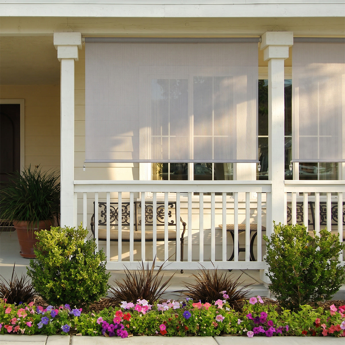 Sulugood Custom Roller Shades Percent Classic Outdoor Sheer Weave Solars