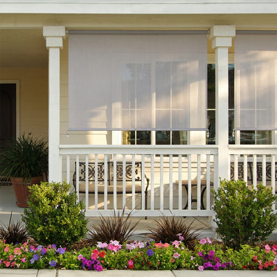 Sulugood Custom Roller Shades Percent Classic Outdoor Sheer Weave Solars