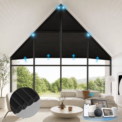 Sulugood Custom Specialty Cellular Shades for Angled & Arch Windows