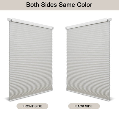Sulugood No Drill Honeycomb Shades Premium New Linen Texture Light Filtering Beige