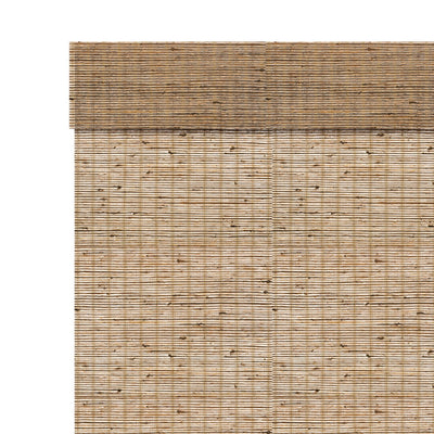 Sulugood Natural Cordless Light Filtering Bamboo Roman Shades in a warm bamboo texture.
