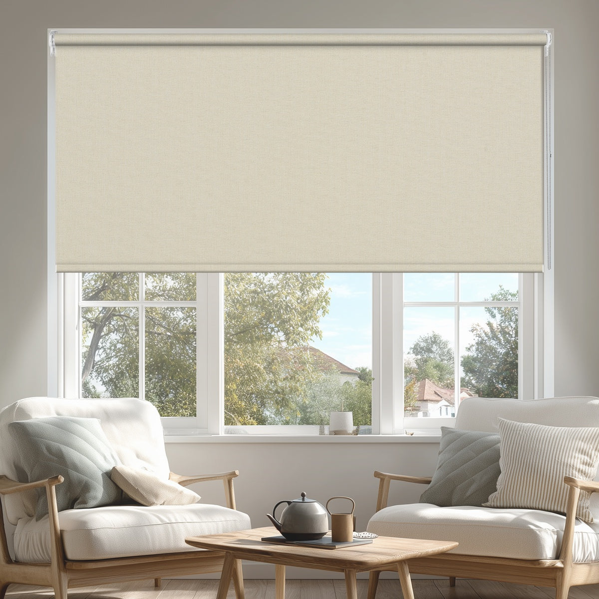 Sulugood Easy to Operate  Blackout Fabric Roller Shades