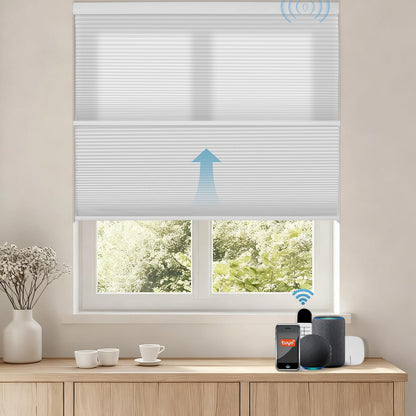 Sulugood Motorized Cellular Shades Day and Night Cordless Cellular Blinds