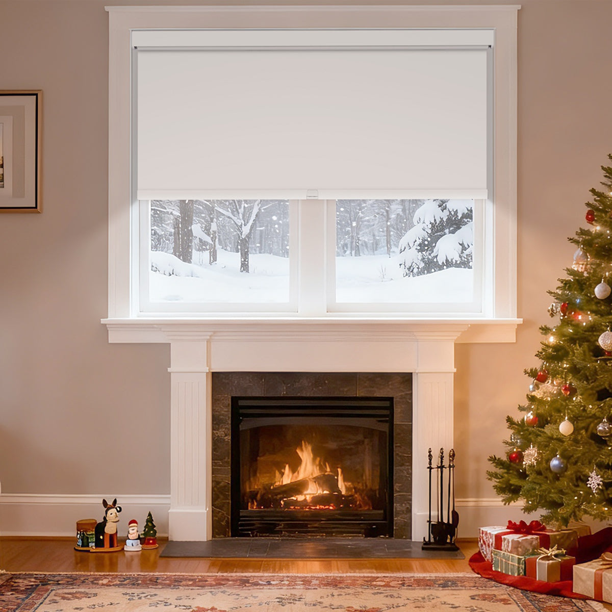 Sulugood Slim Profile Clean Window Look Spring System Cordless Roller Shades