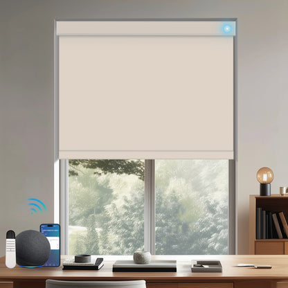 Sulugood Motorized Small Square Minimalist Shallow Caves Deep Needs Roller Shades