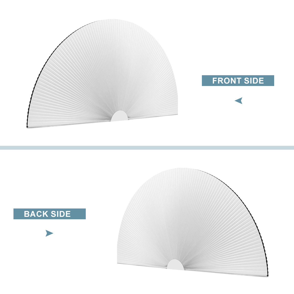 Sulugood New No Drill Arch Half Circle Cordless Cellular Shades