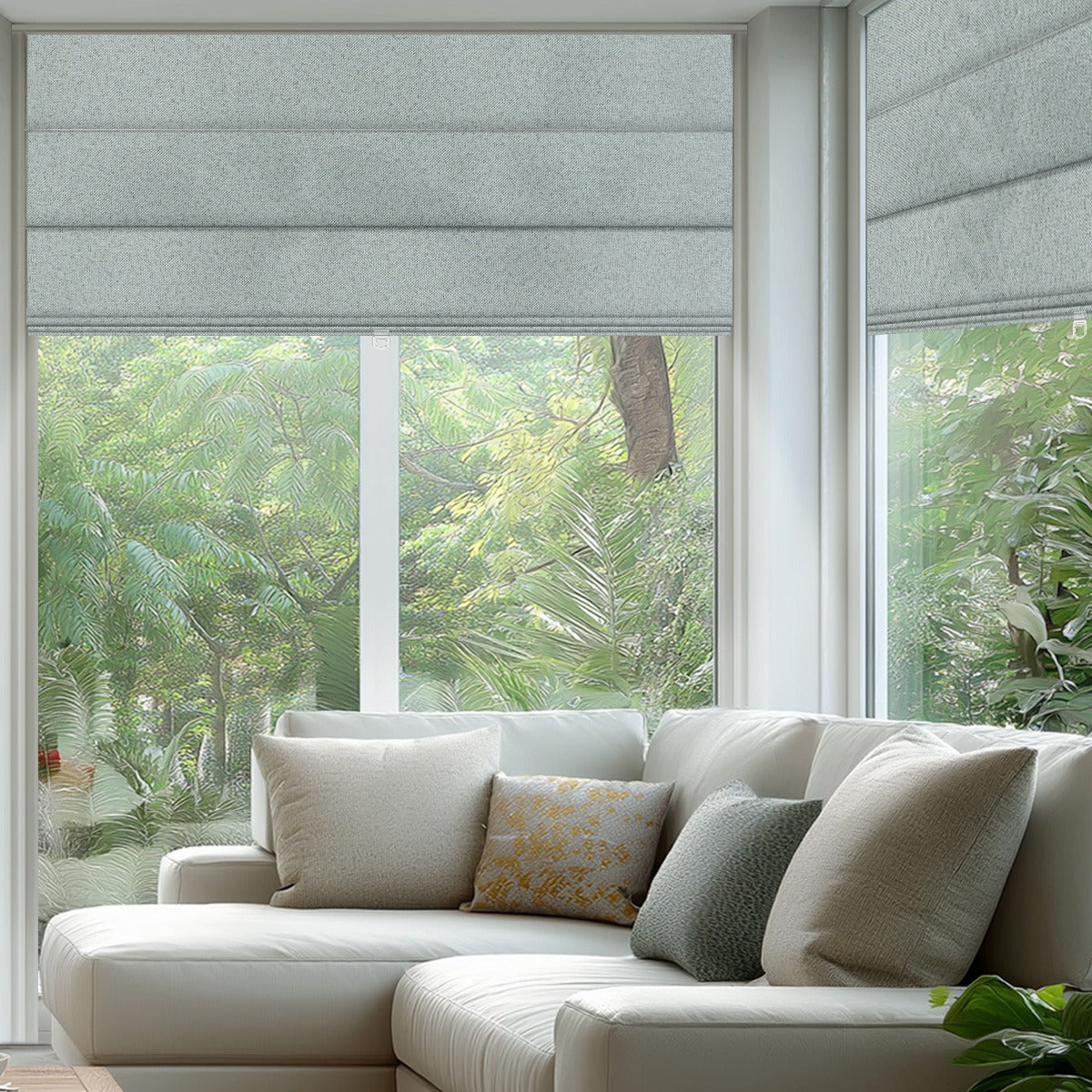 Sulugood Cordless Light Filtering Blackout Roman Shades