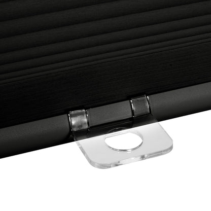 Sulugood NO Drill Same Color With Casing Cellular Shade close-up of the hinge mechanism.