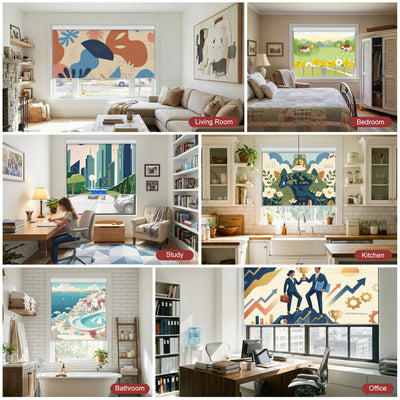 Sulugood Custom Picture Roller Blinds Personalized Printed Image Window Shades