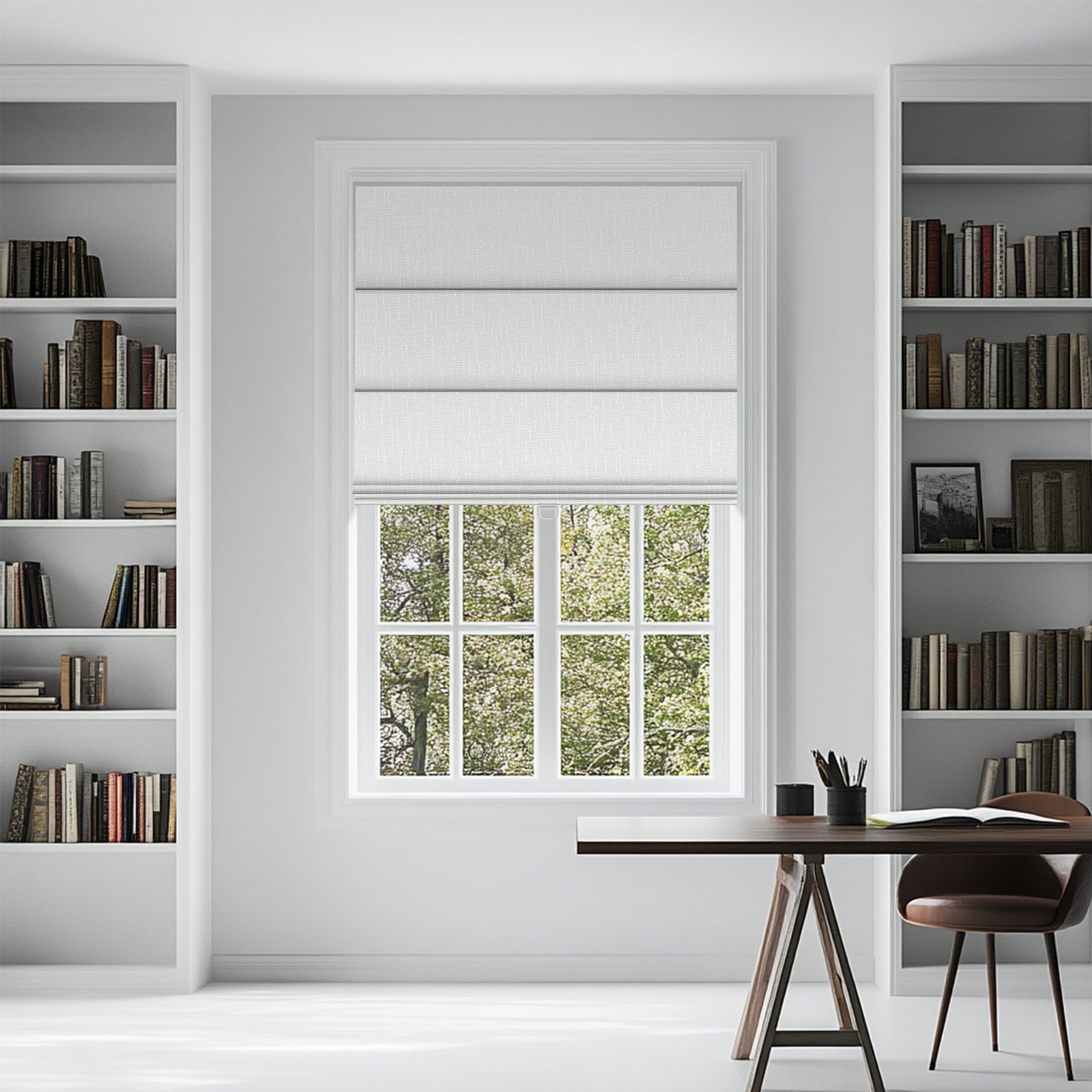 Sululugood No Dril  Square Grid Roman Shade
