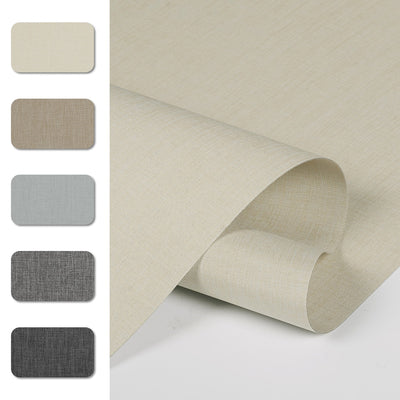 Sulugood No Drill Double Sided Linen Blackout Top Down and Bottom Up Roman Shades fabric samples showing color options.