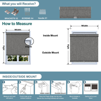 Sulugood Full Wrap-around Cassette Valance Roller Shades