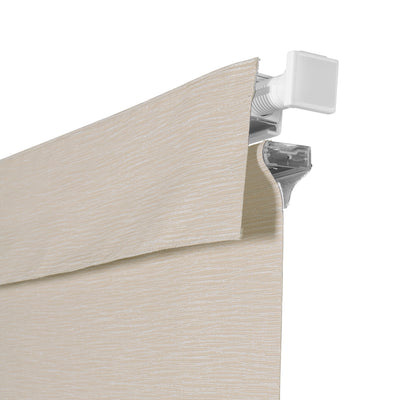 Sulugood No Drill Vertical Stripe Coated Linen Cordless TDBU Roman Shades