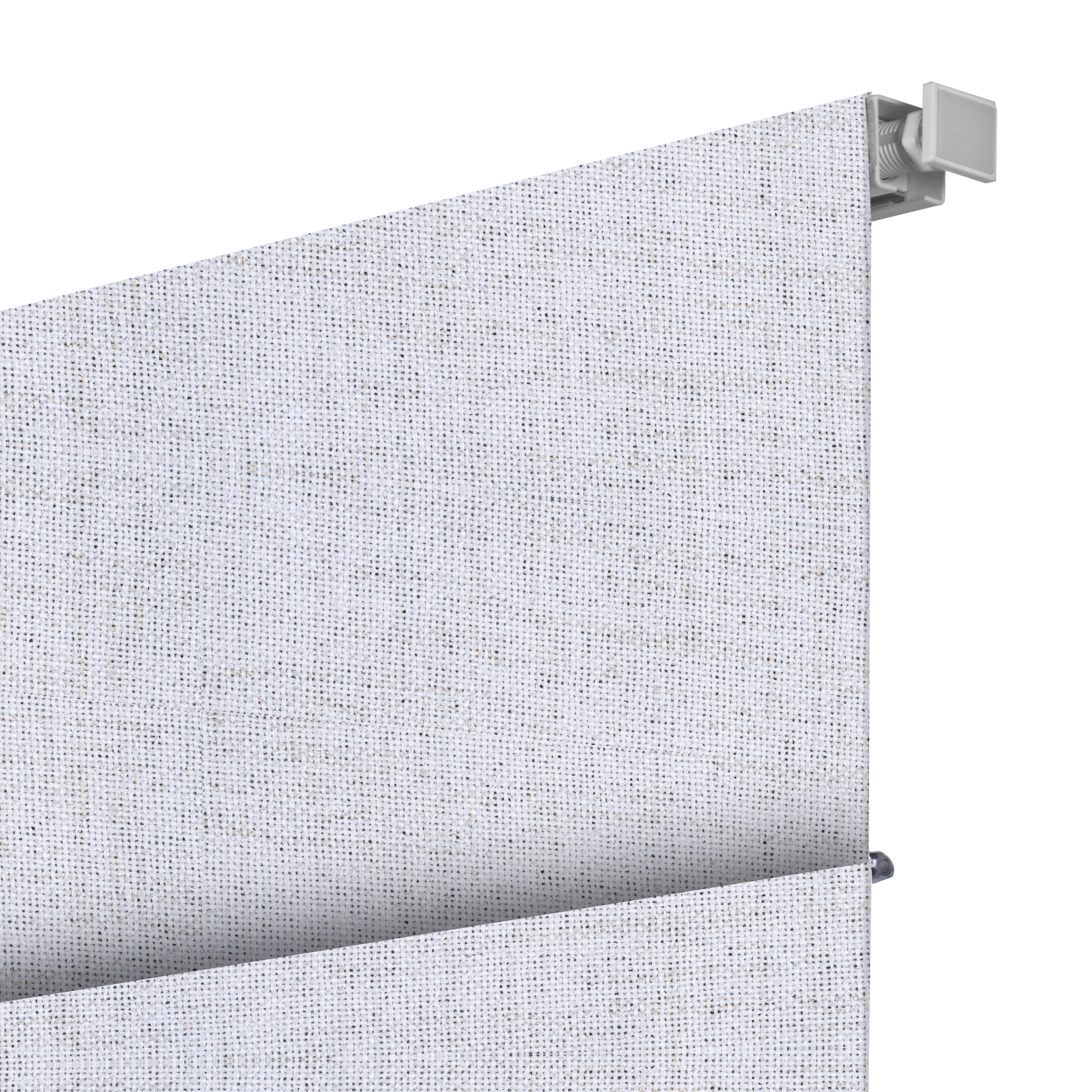 Sulugood No Drill Cordless Textured Charcoal Linen Blackout Roman Shades