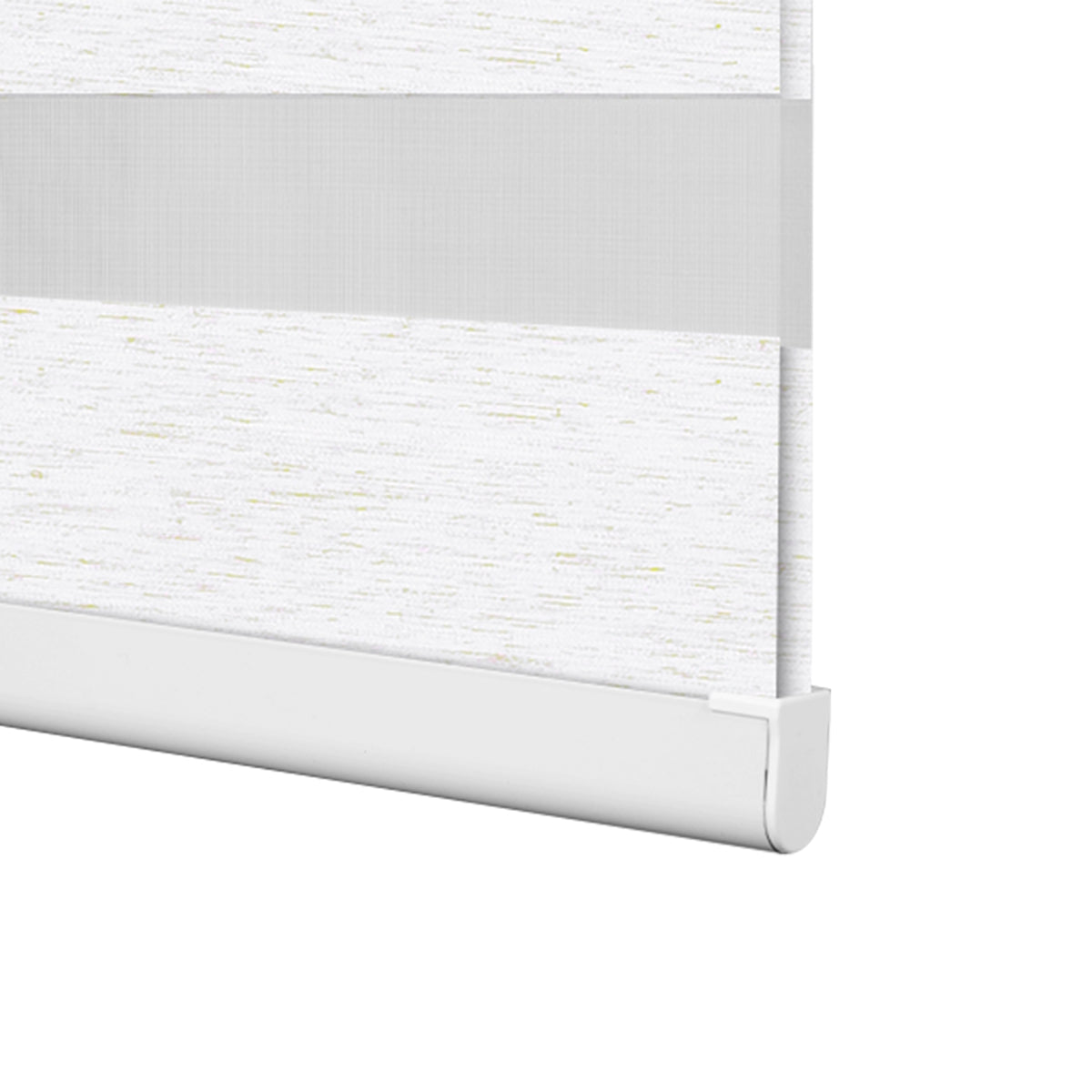 Sulugood Custom Cordless Light-Filtering Zebra Shades with Cover & Handhold showing light-filtering fabric design.