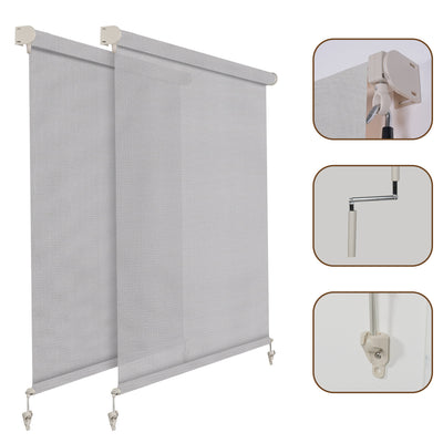 Sulugood Custom Roller Shades Percent Classic Outdoor Sheer Weave Solars
