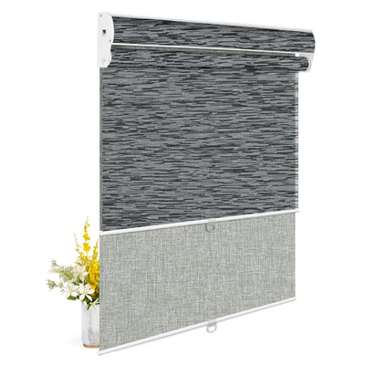 Light Filtering Black+Blackout Gray