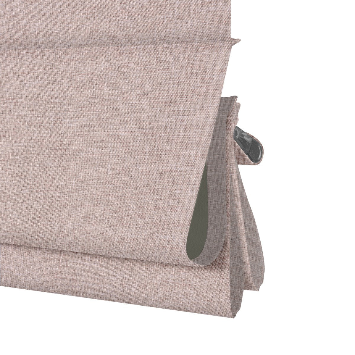 Sulugood New Premium Cordless Top Down Bottom Up Roman Shades folded detail in soft fabric.