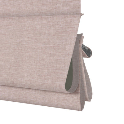 Sulugood New Premium Cordless Top Down Bottom Up Roman Shades folded detail in soft fabric.