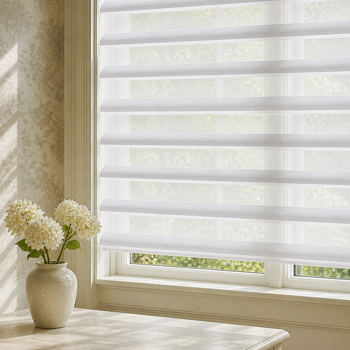 Sulugood Custom Butterfly Window Shades with Adjustable Light Control