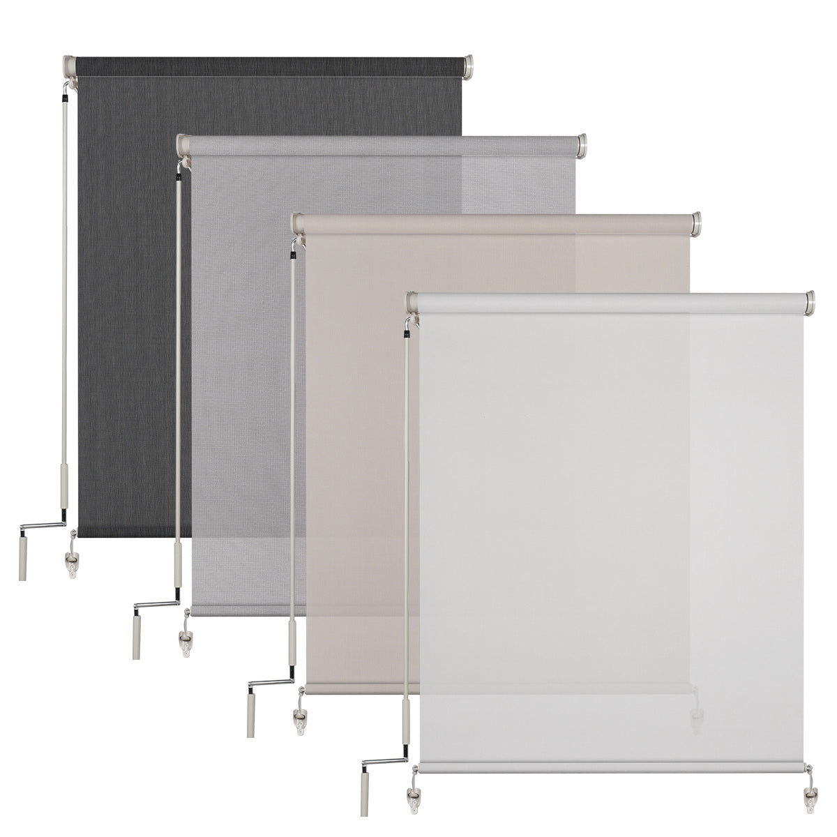 Sulugood Custom Roller Shades Percent Classic Outdoor Sheer Weave Solars