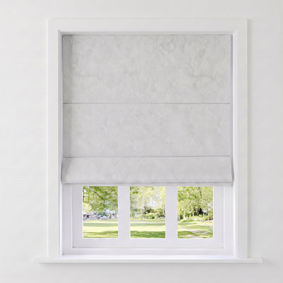 Sulugood No Drill Cordless Cloudstone Fabric Blackout Custom Roman Shades
