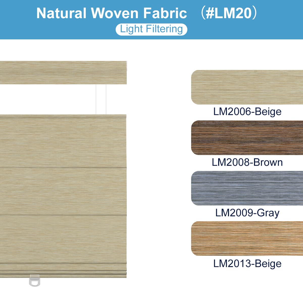 Sulugood Roman Shade Fabric Samples