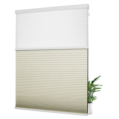 Light Filtering White+Blackout Beige