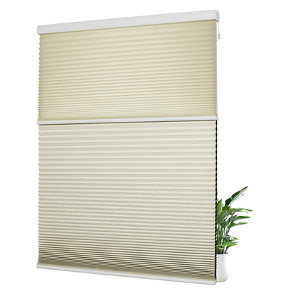 Light Filtering Beige+Blackout Beige