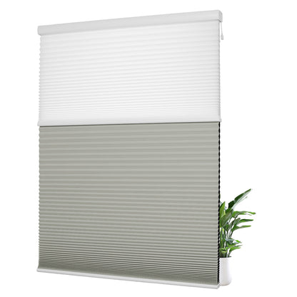 Light Filtering White+Blackout Gray