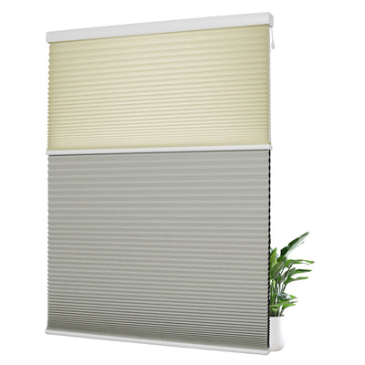 Light Filtering Beige+Blackout Gray