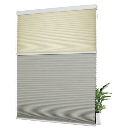 Light Filtering Beige+Blackout Gray