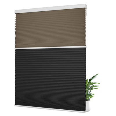 Light Filtering Brown+Blackout Black