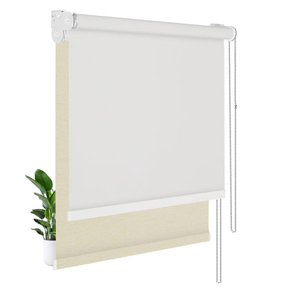  Light Filtering White+Blackout Beige