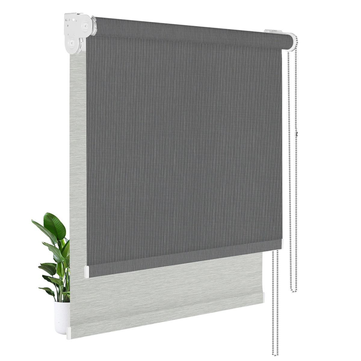  Light Filtering Black+Blackout Gray