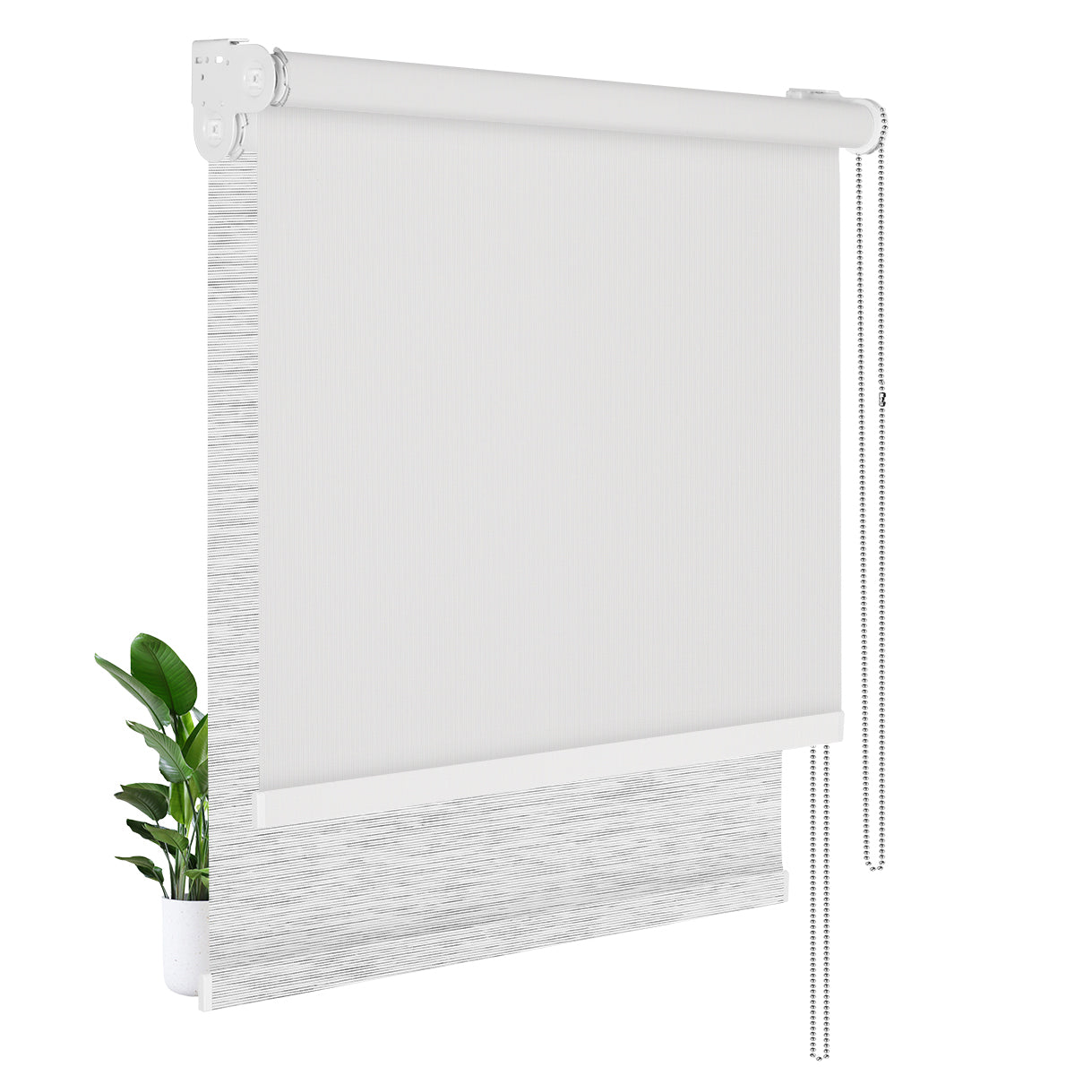  Light Filtering White+Blackout White Gray