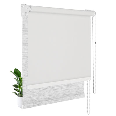  Light Filtering White+Blackout White Gray