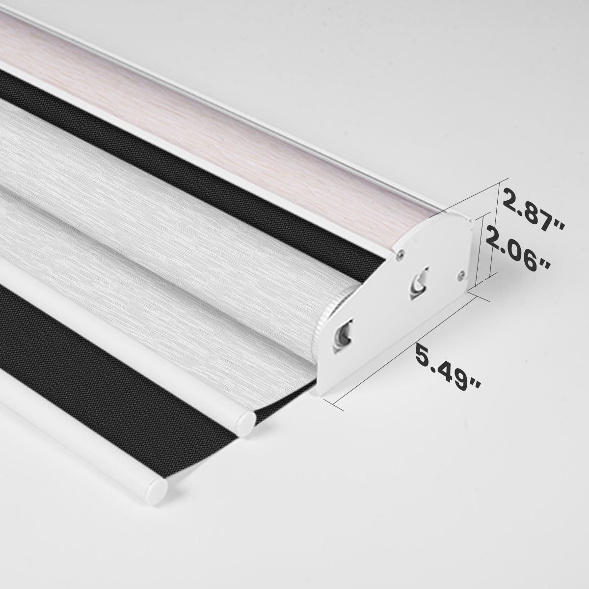 Sulugood Dual Cordless Light Filtering Jacquard and Blackout Fabric Roller Shades