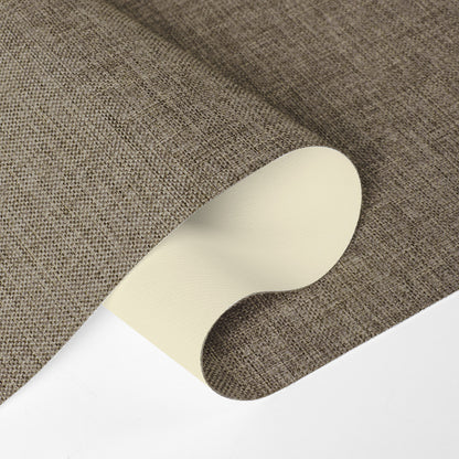 Close-up of Sulugood Hand-Held Linen-Wrapped Cassette Valance Roller Shades fabric showcasing modern texture.