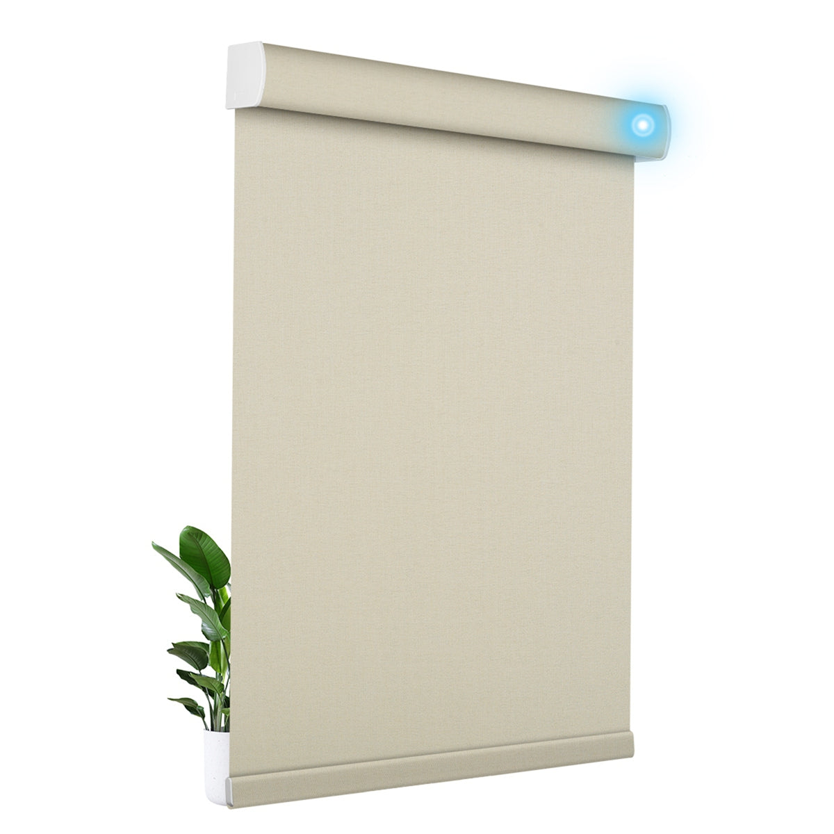 Sulugood Motorized Cordless Remote Control Blackout Light Filterling Roller Shades