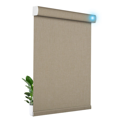 Sulugood Motorized Cordless Remote Control Blackout Light Filterling Roller Shades